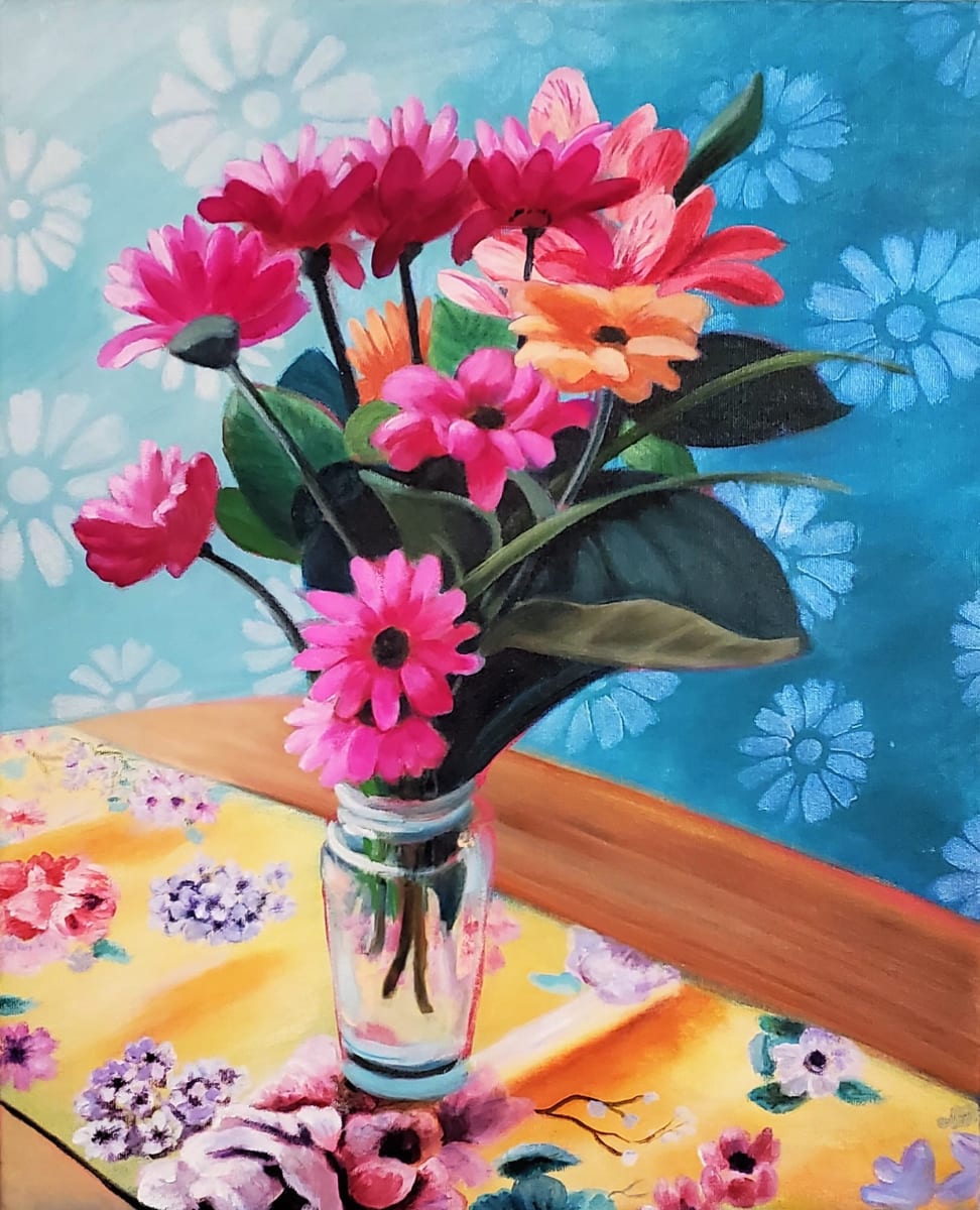 A Cheerful Disposition by Jessica Kunnas  Image: Won Honorable Mention in 2023 Leaves and Petals Online Exhibition.