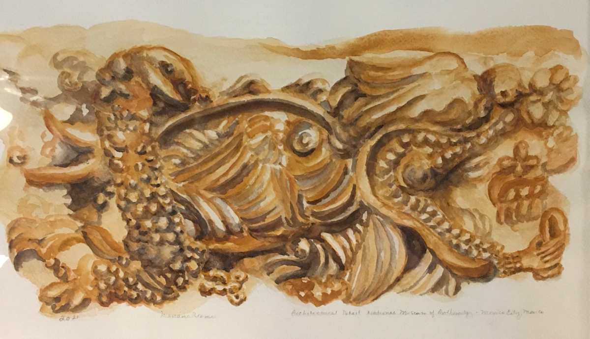 Mayan Glyph by Mariana D Kramer  Image: My watercolor of this beautiful Mayan Glyph