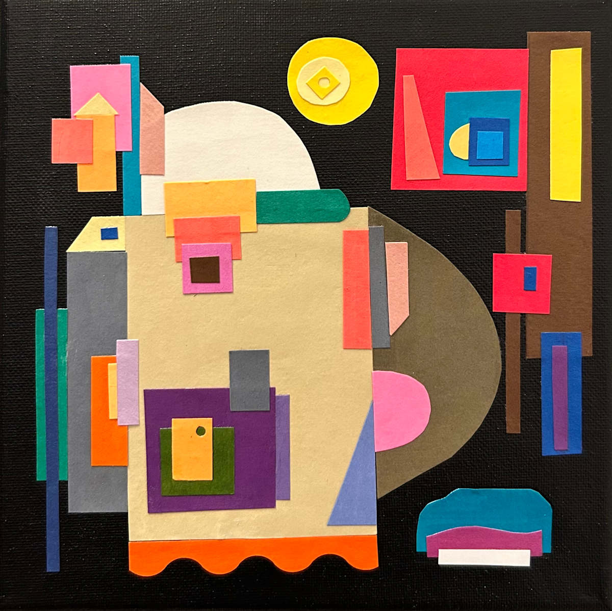 "Stained Glass" Collage No. 21 - "The Village" by Mariana D Kramer  Image: The Village