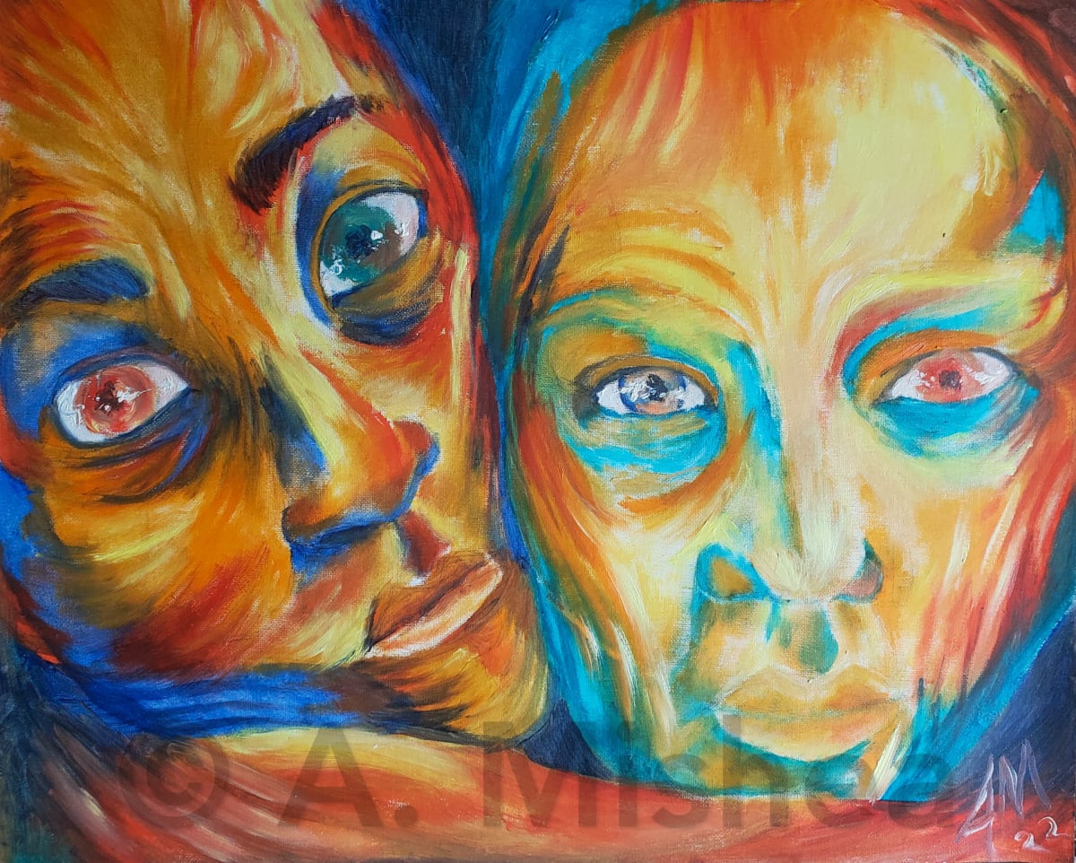 Living Together by A. Mishea   Image: ©A.Mishea | Oil, 20”x16” 2022