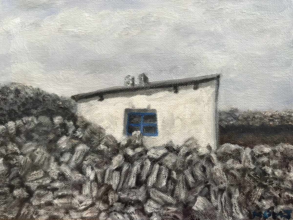 Aran Island Stone Wall with Cottage by Mary O'Malley-Joyce, Image 2.