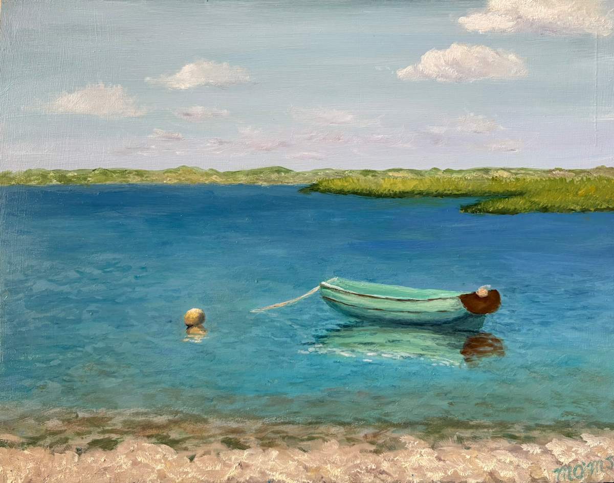 Green Boat Reflections by Mary O'Malley-Joyce, Image 1.