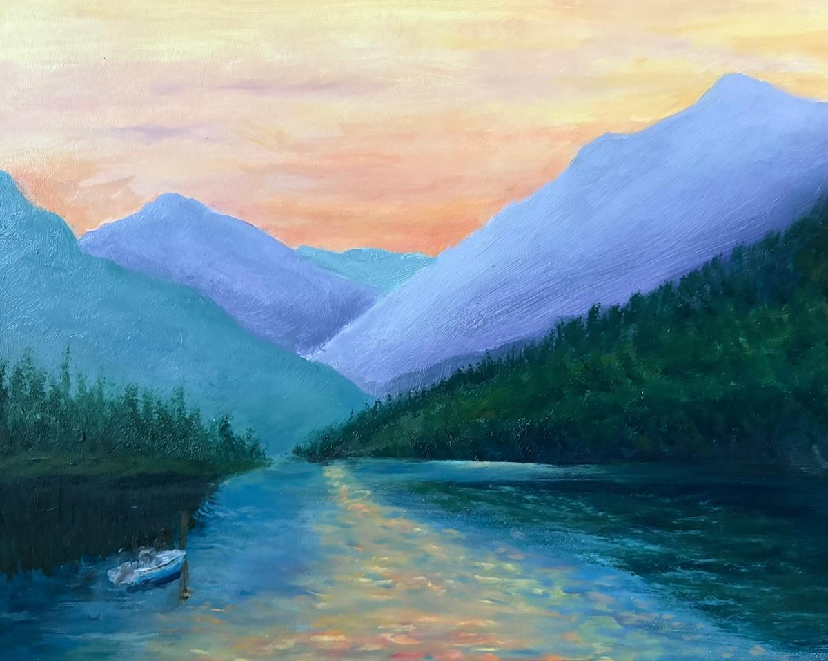 Sunset at Glaicer National Park by Mary O'Malley-Joyce 