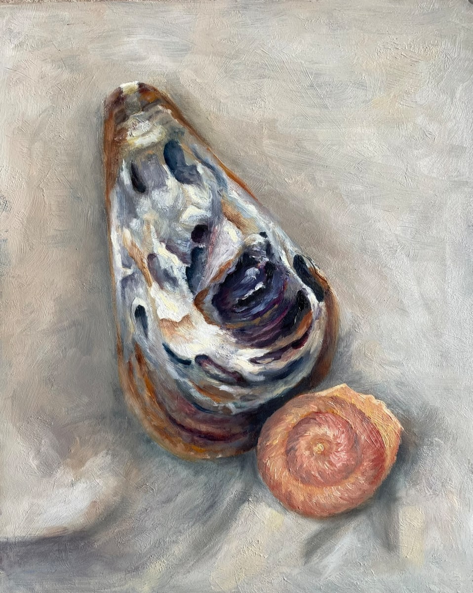 Oyster and Moon Snail by Mary O'Malley-Joyce 