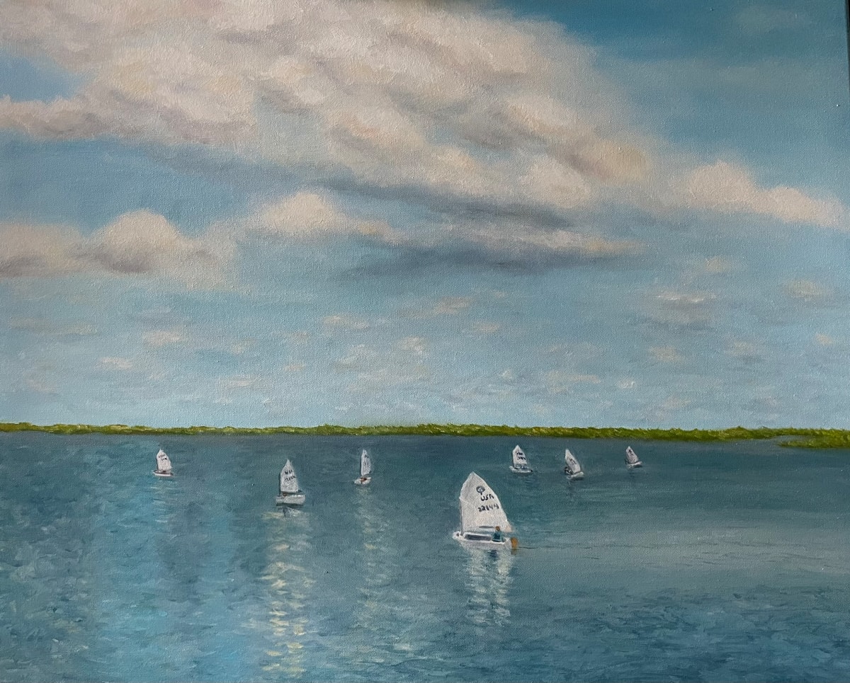 Opti Class Learning to Sail by Mary O'Malley-Joyce, Image 1.