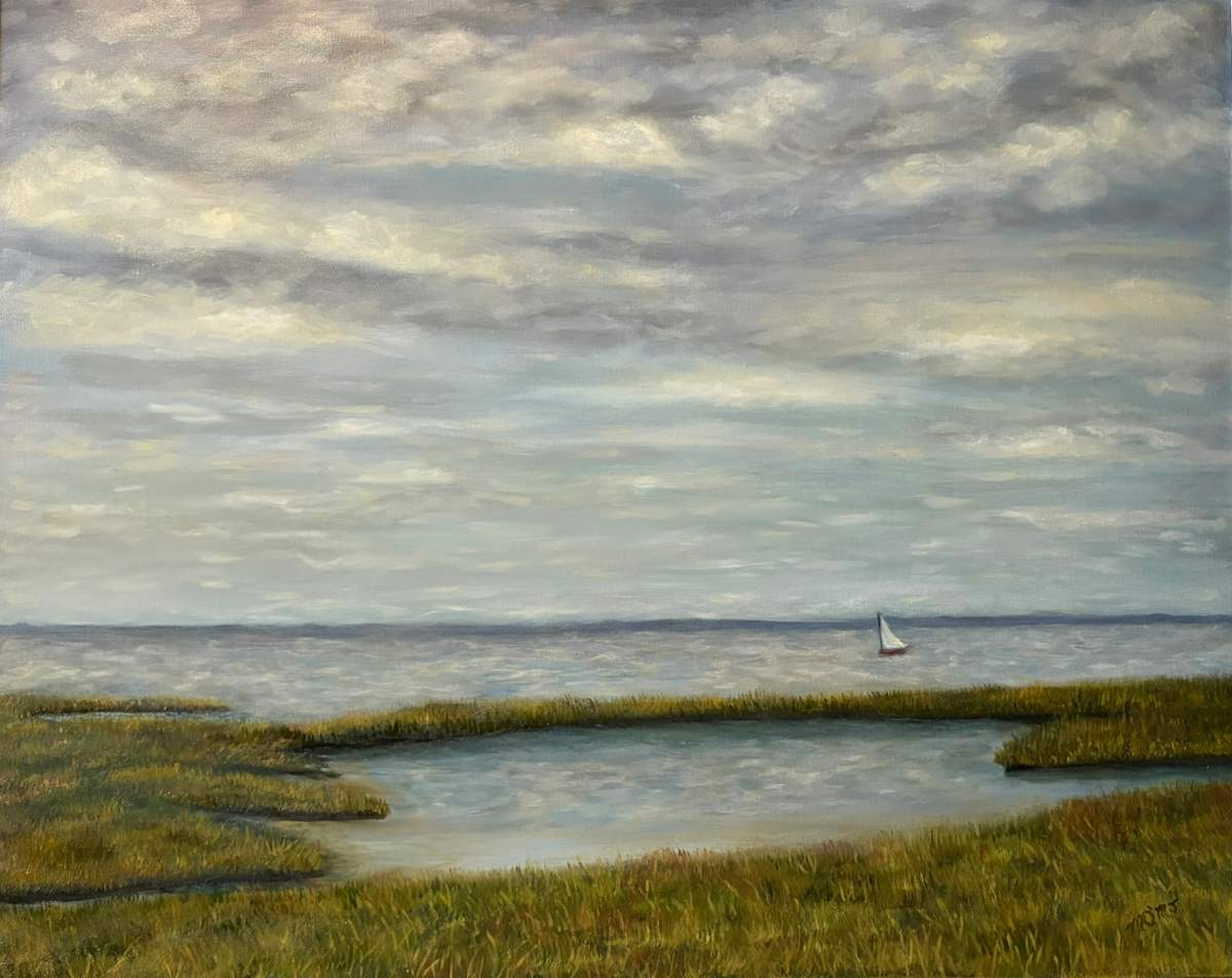 Marshes - Overcast Day Sailing by Mary O'Malley-Joyce, Image 1.