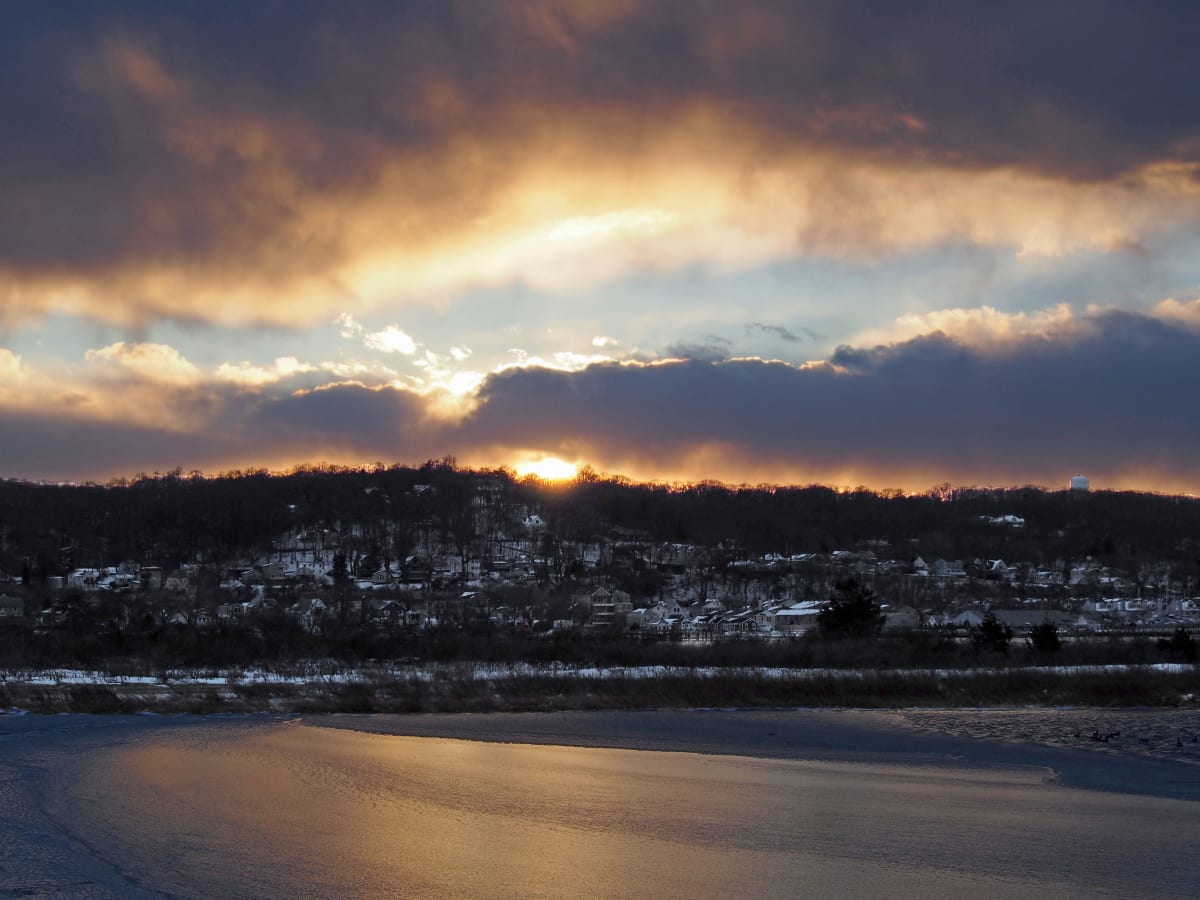 Sandy Hook Reflection on Ice 