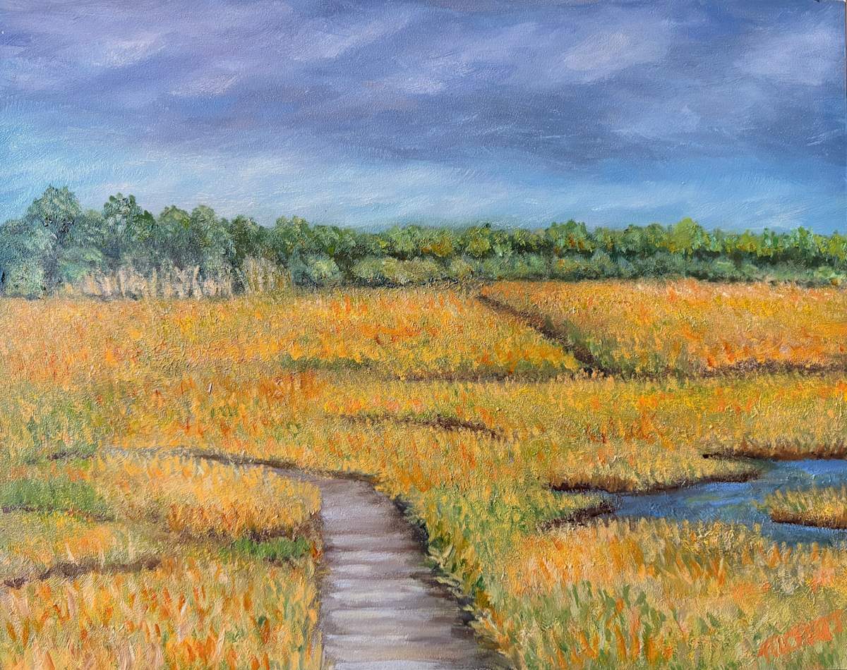 Marshes - Late Afternoon Warm Colors by Mary O'Malley-Joyce 