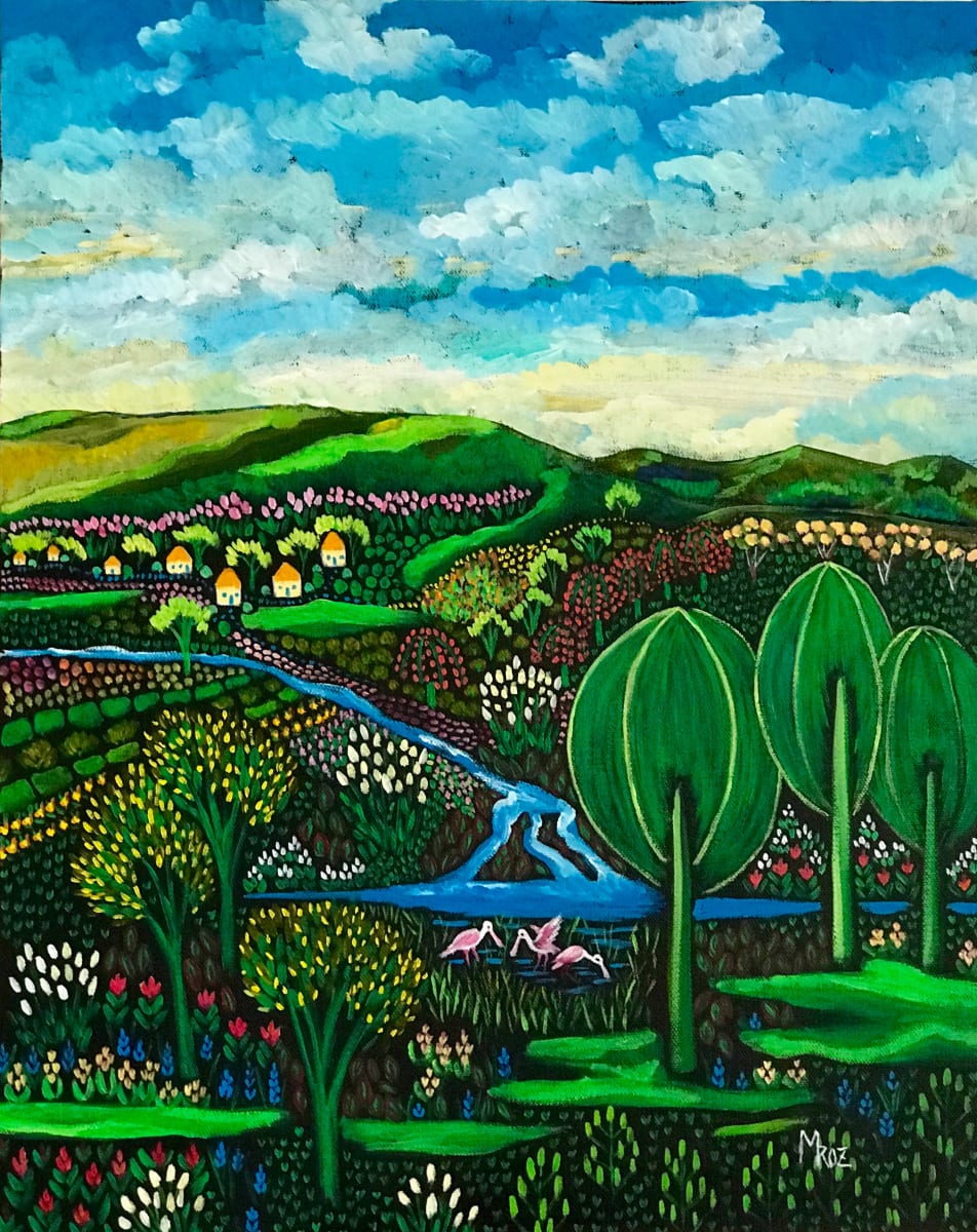 Three Spoonbills by Sharon Mroz  Image: "Three Spoonbills" by Sharon Mroz