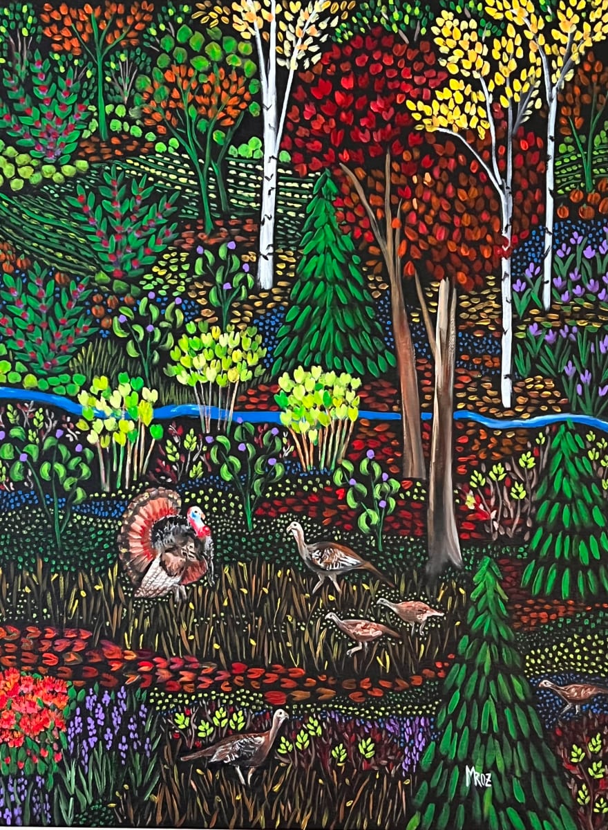 Autumn Turkeys by Sharon Mroz  Image: "Autumn Turkeys" by Sharon Mroz
