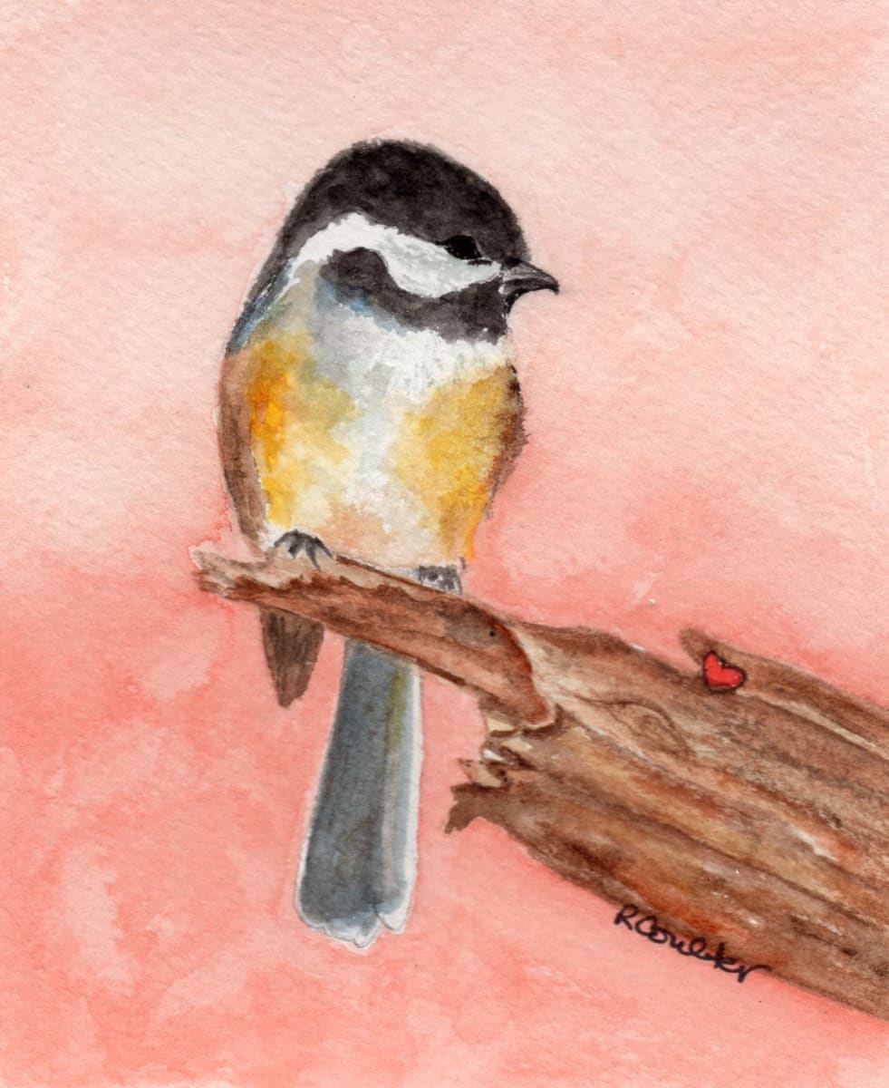 Chickadee Peach by Rosalynd Coulter Semple, Image 1.