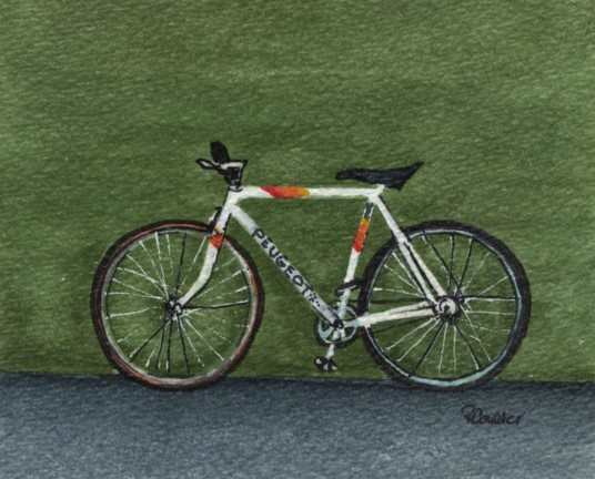 Bicycle Green by Rosalynd Coulter Semple 