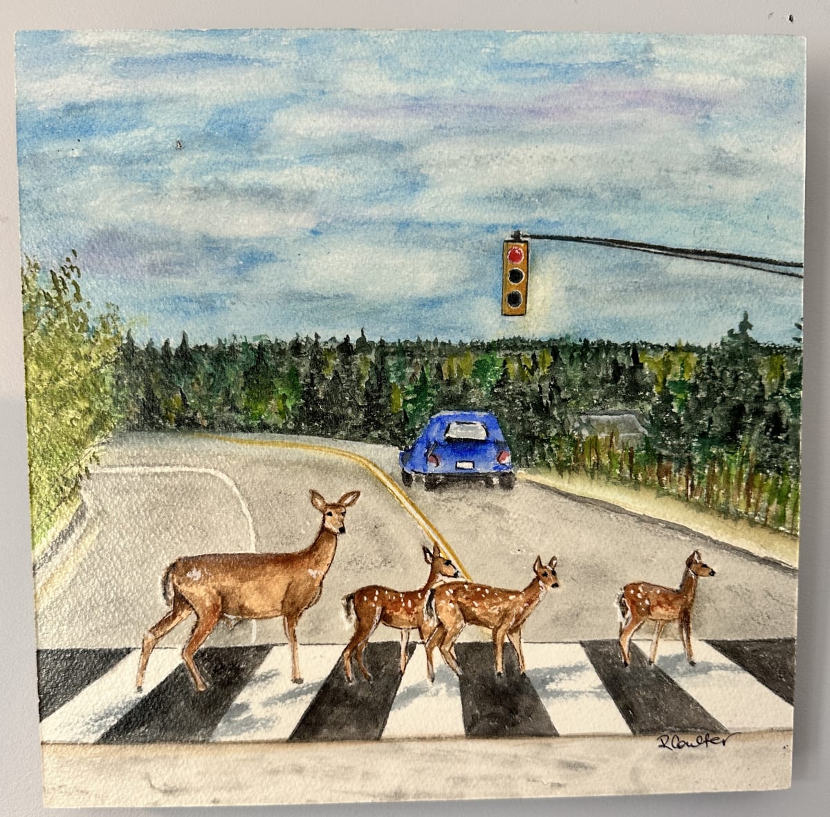 McClures Mills Road (an ironic take on the Beatles Abbey Road Record) by Rosalynd Coulter Semple 