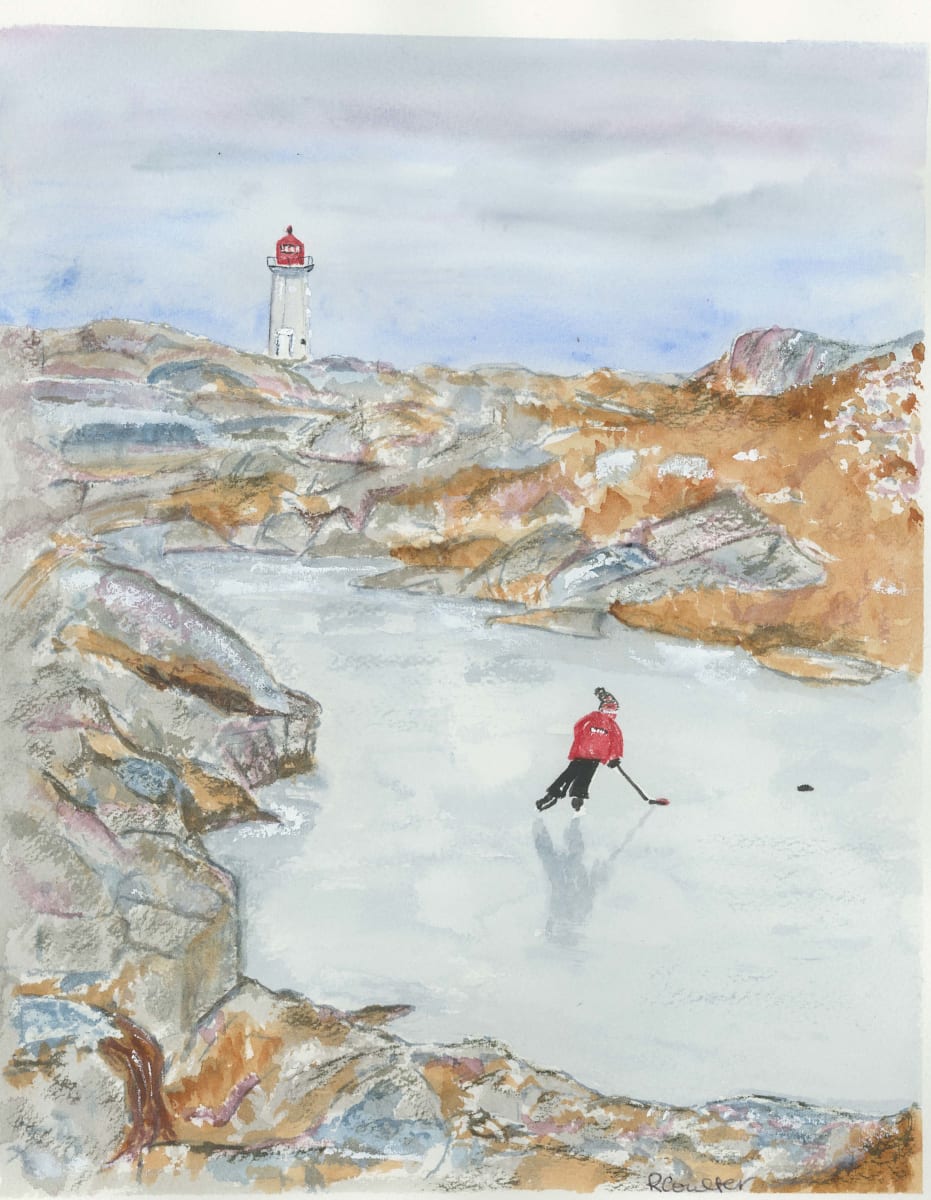 Skating at Peggy's Cove by Rosalynd Coulter Semple  Image: Peggy's Cove, NS