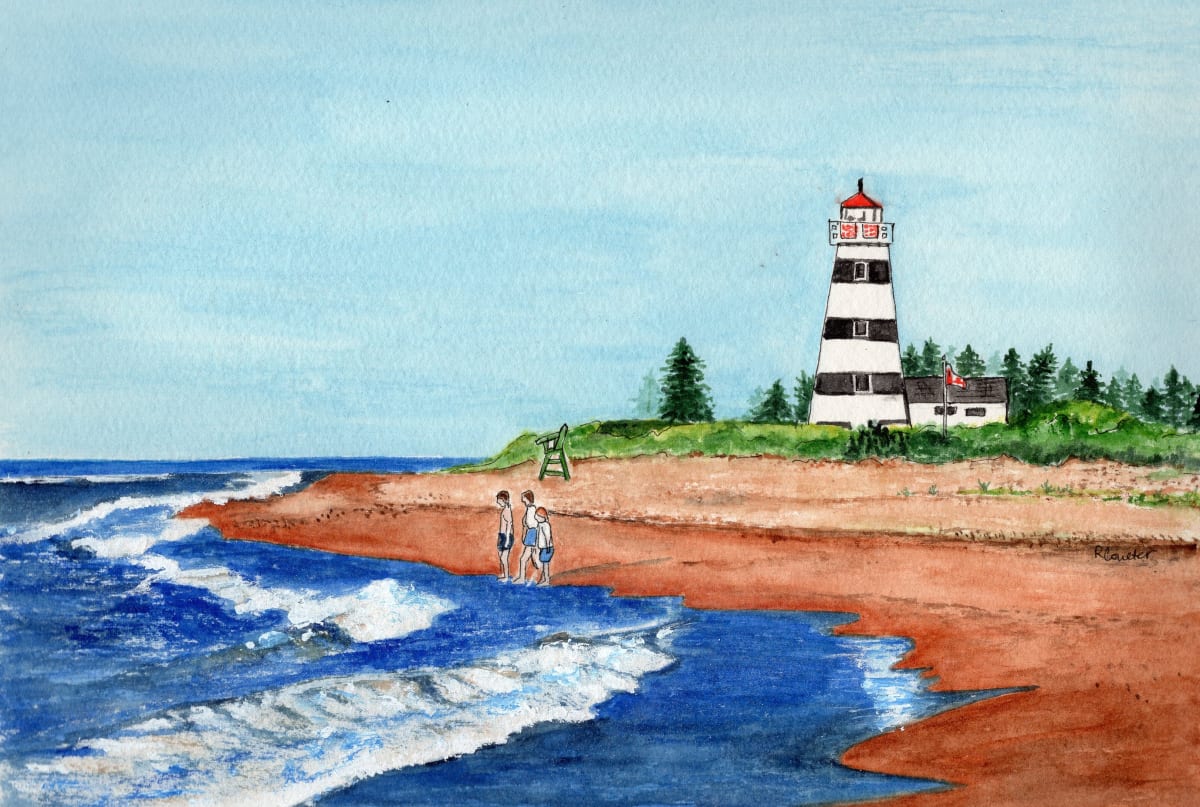 West Point Lighthouse by Rosalynd Coulter Semple 
