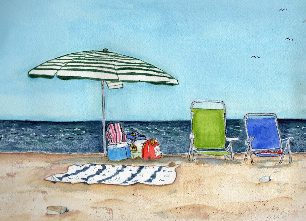 Beach Day by Rosalynd Coulter Semple 