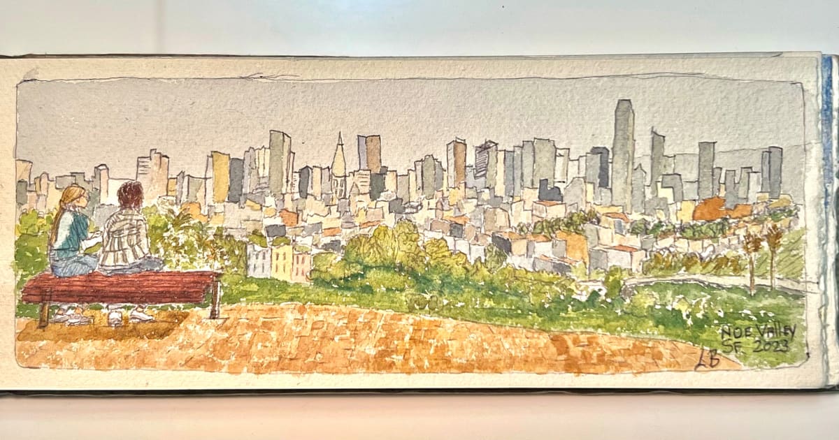 San Francisco Skyline by Lon Bender  Image: San Francisco from Noe Valley