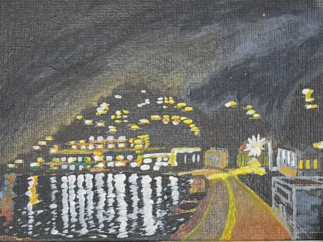 Sausalito at Night by Lon Bender 