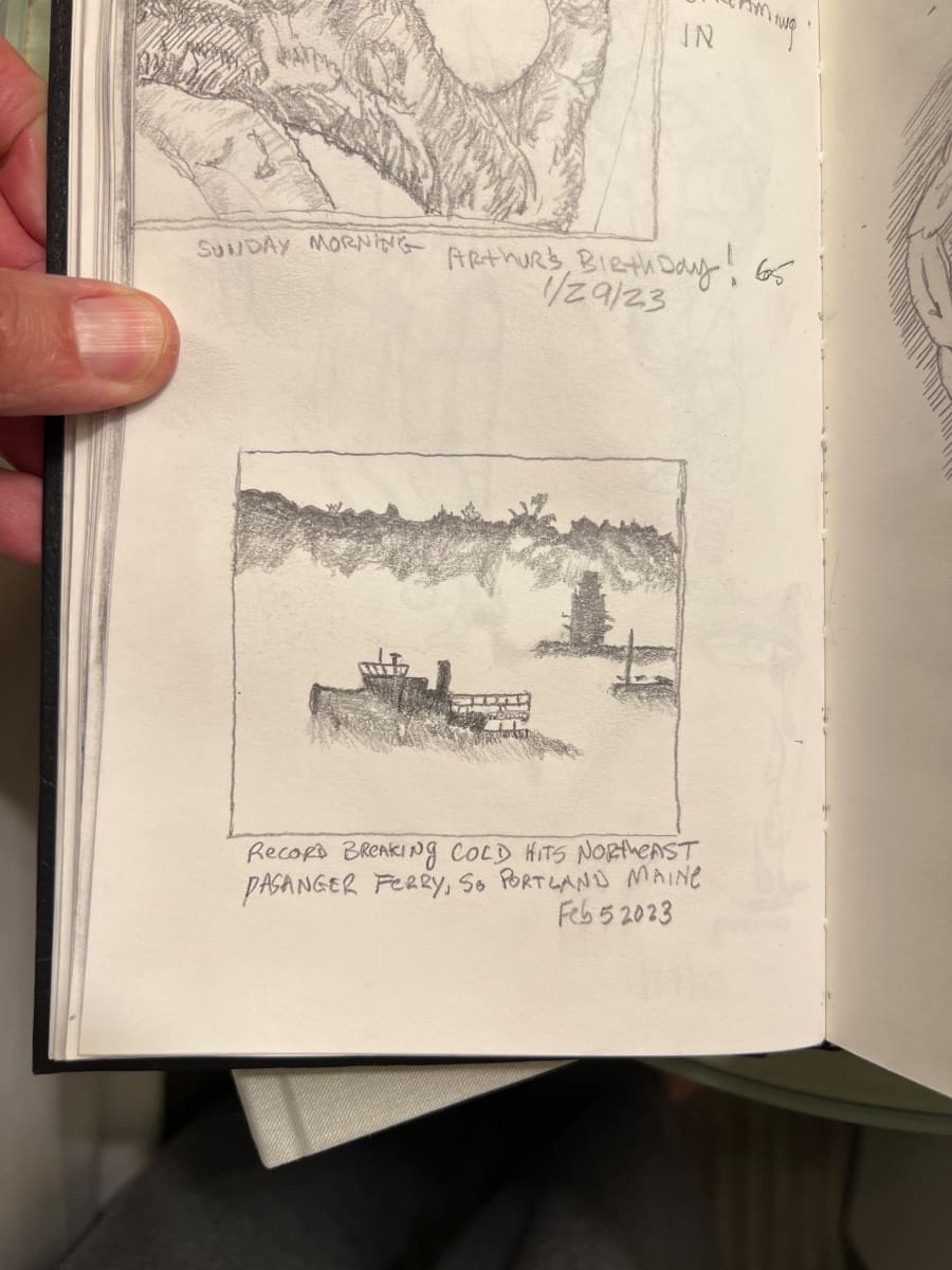 Foggy day tug boat NEW by Lon Bender 