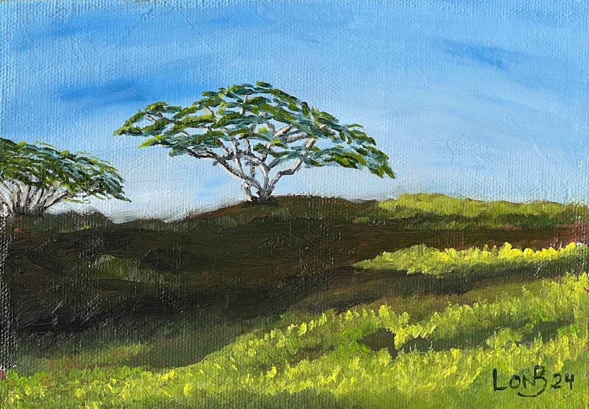 Poipu Albizia Trees on a Lazy Afternoon by Lon Bender 