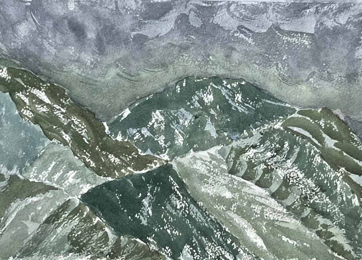 Snow Falls on the San Gabriels by Lon Bender 