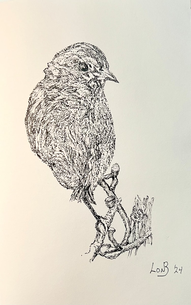 Kauai Bird on a branch by Lon Bender 