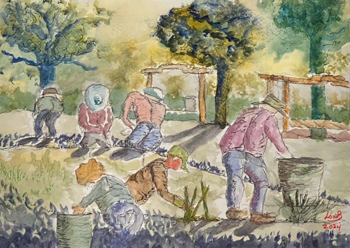 Gardeners Preparing for Spring by Lon Bender 