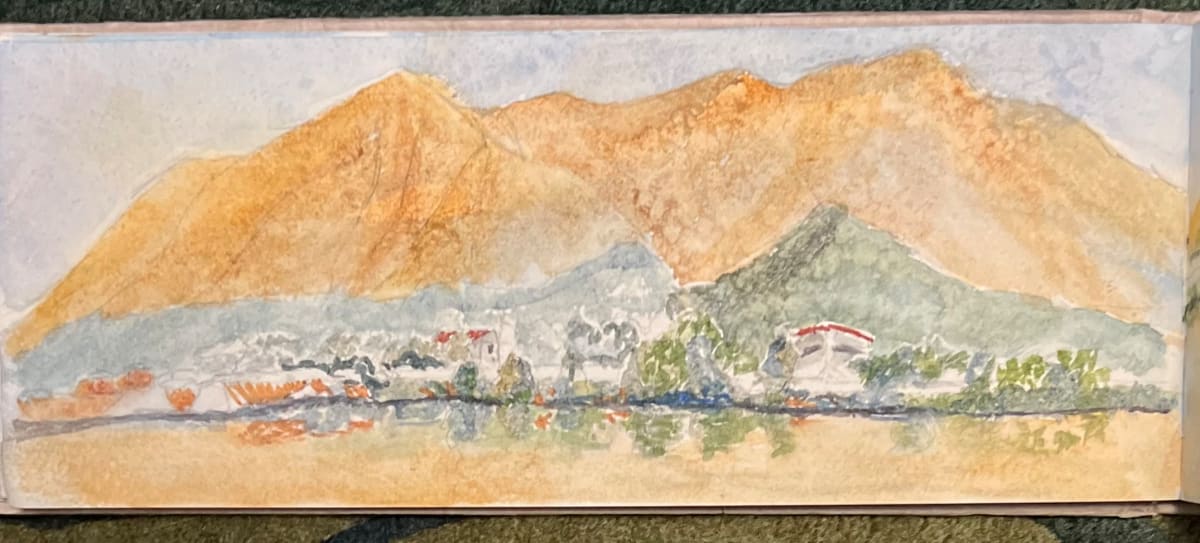 Spreading Basin and San Gabriel mountains by Lon Bender 