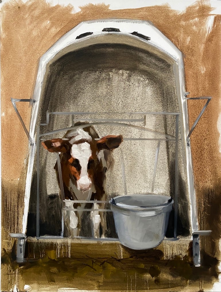 Study of a calf I by Philine van der Vegte 