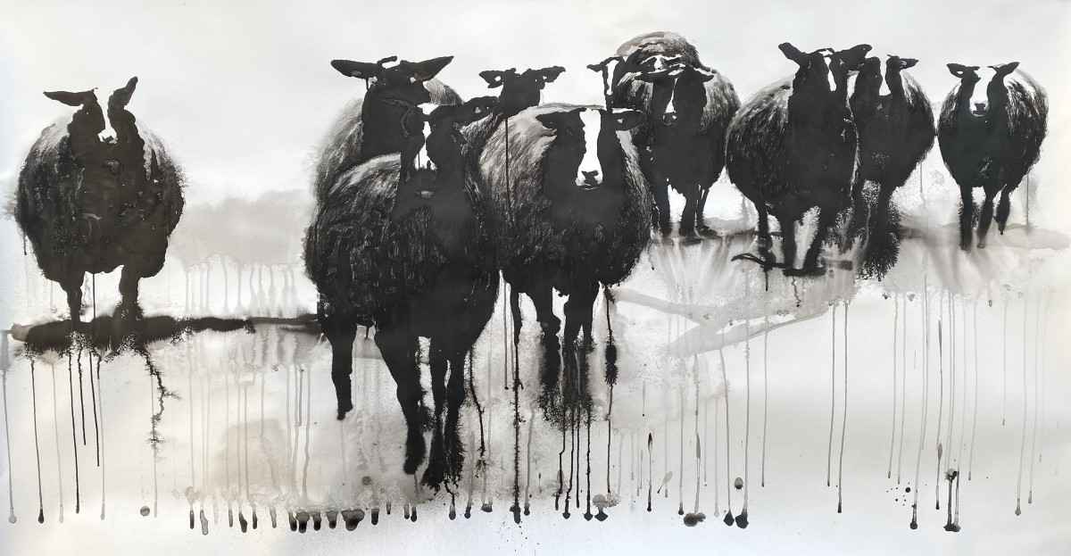 Zwartbles flock by Philine van der Vegte 