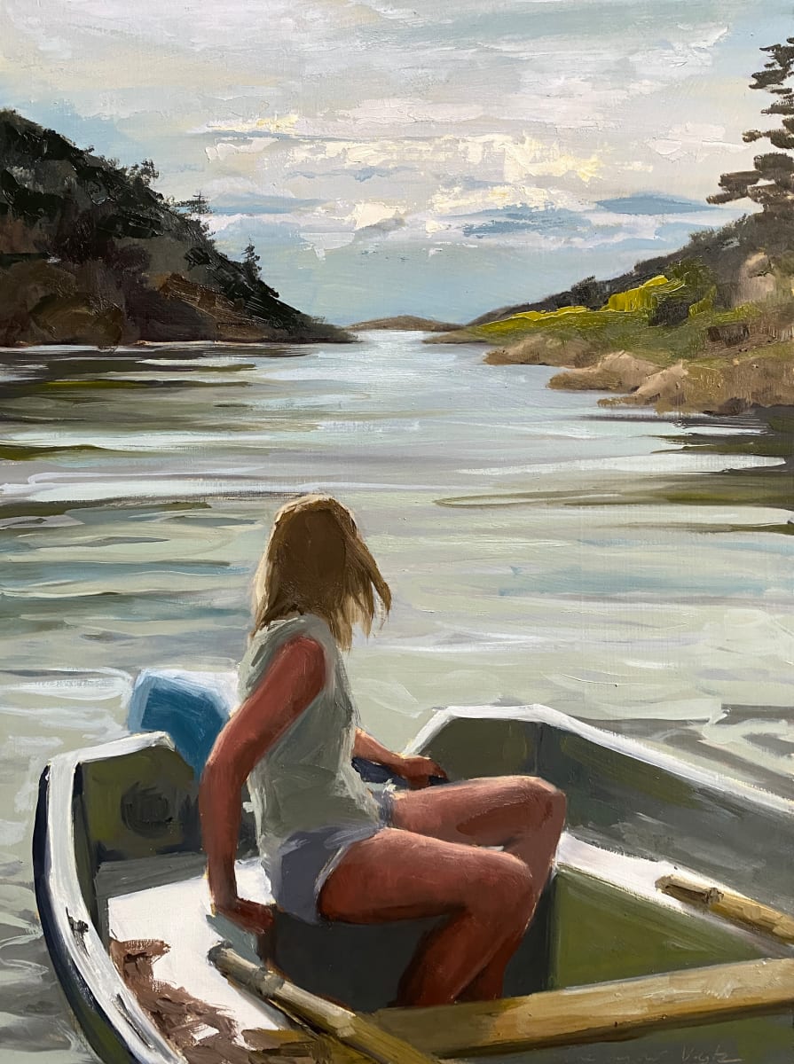 Island life by Philine van der Vegte  Image: Island life, oil on wood 40x30cm by Phline van der Vegte
