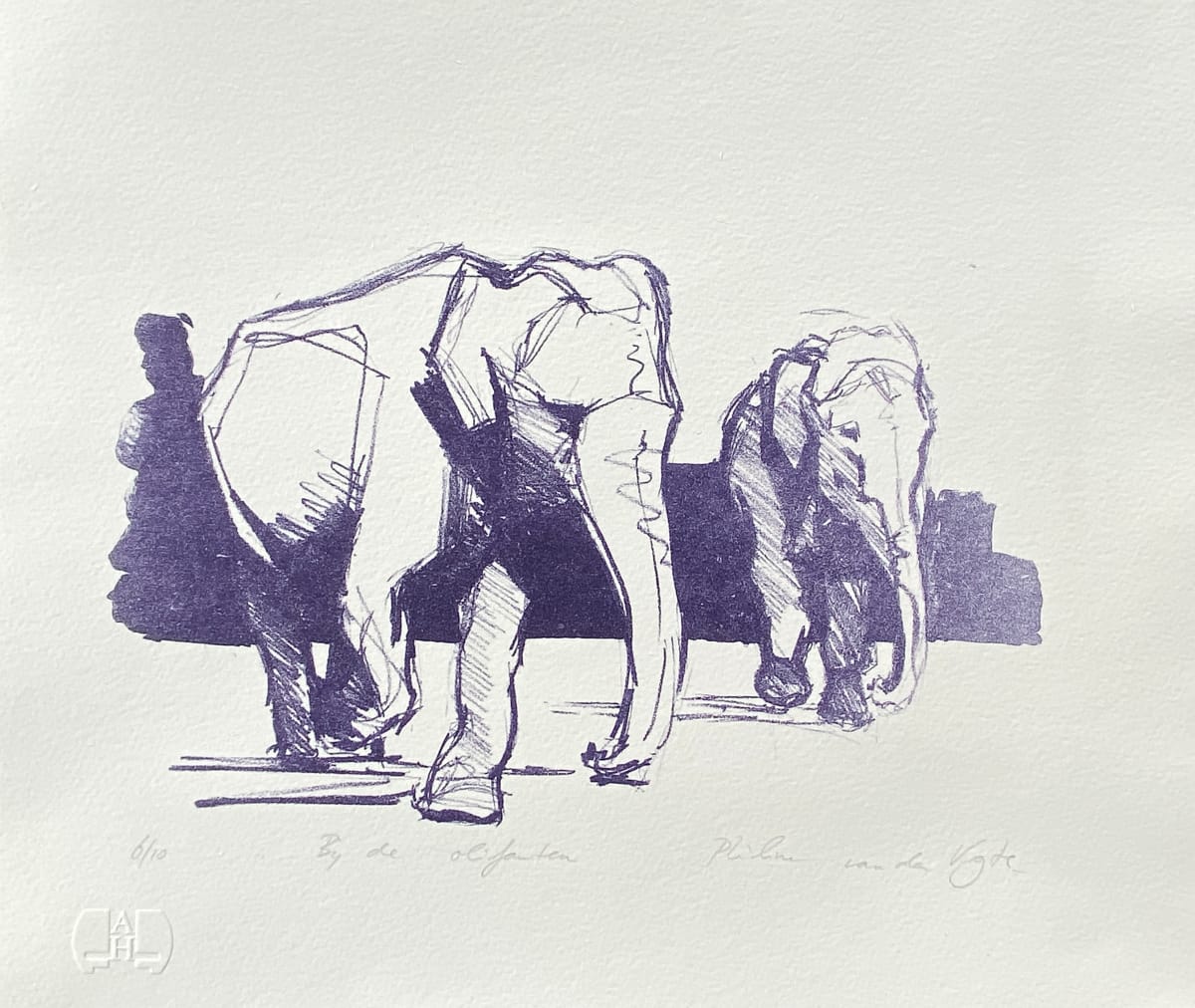 Bij de olifanten (At the elephants) by Philine van der Vegte 
