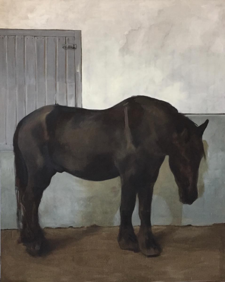 Big black horse by Philine van der Vegte, Image 1.