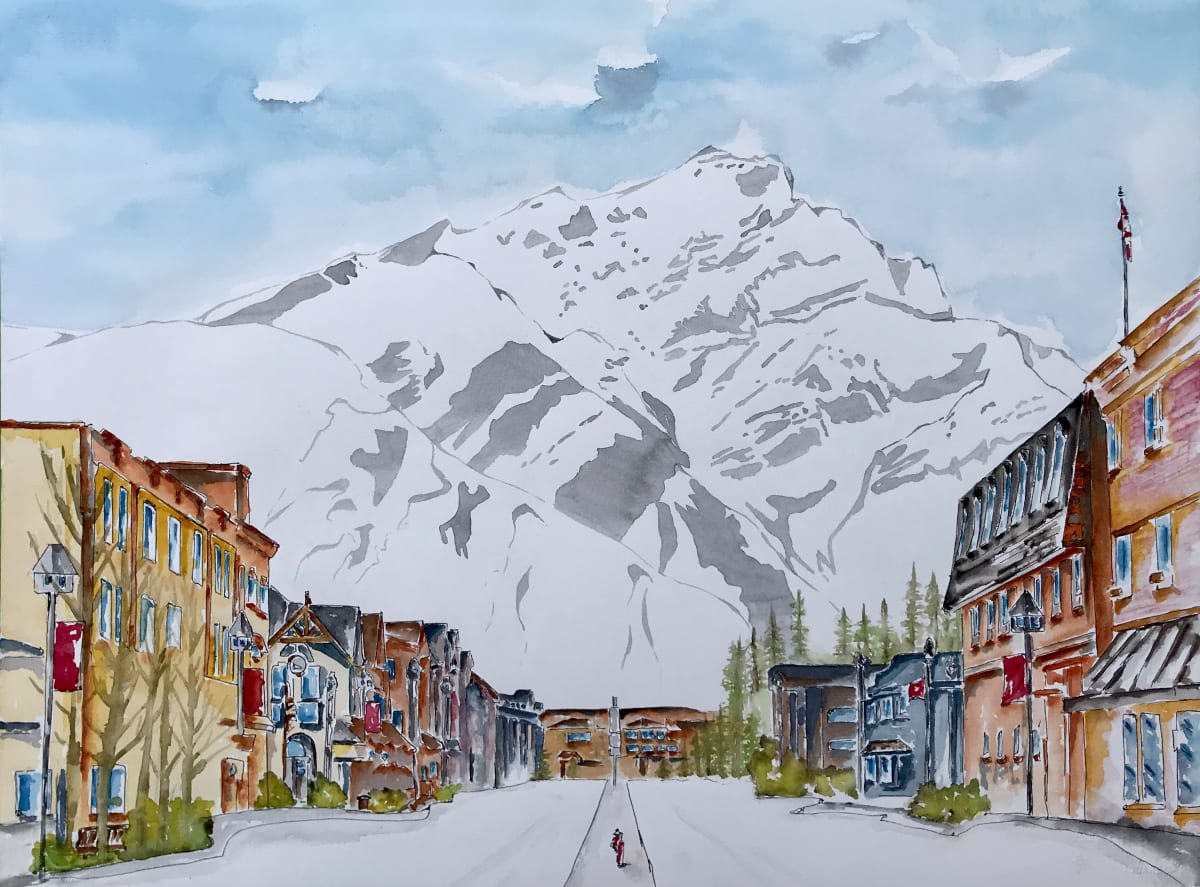 Beginning of Winter · Banff Ave by Linnea Martina  Hannigan 