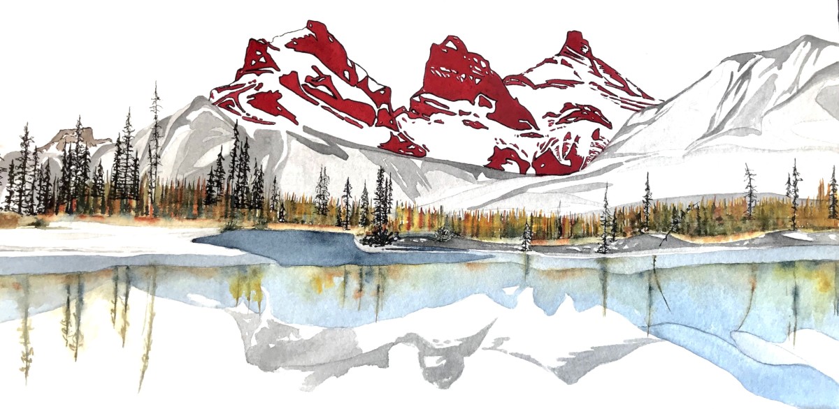 The Three Sisters Canmore Alberta By Linnea Artwork Archive