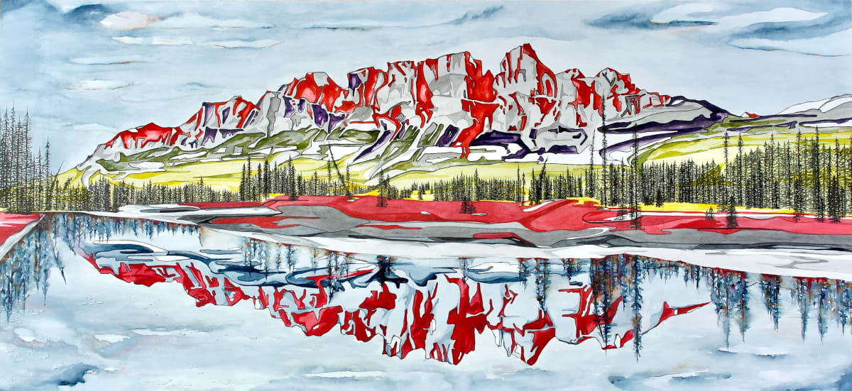 Friendships that are as Strong as a Castle made from Stone... Castle Mountain (Siksika: Miistukskoowa) by Linnea Martina  Hannigan, Image 1.