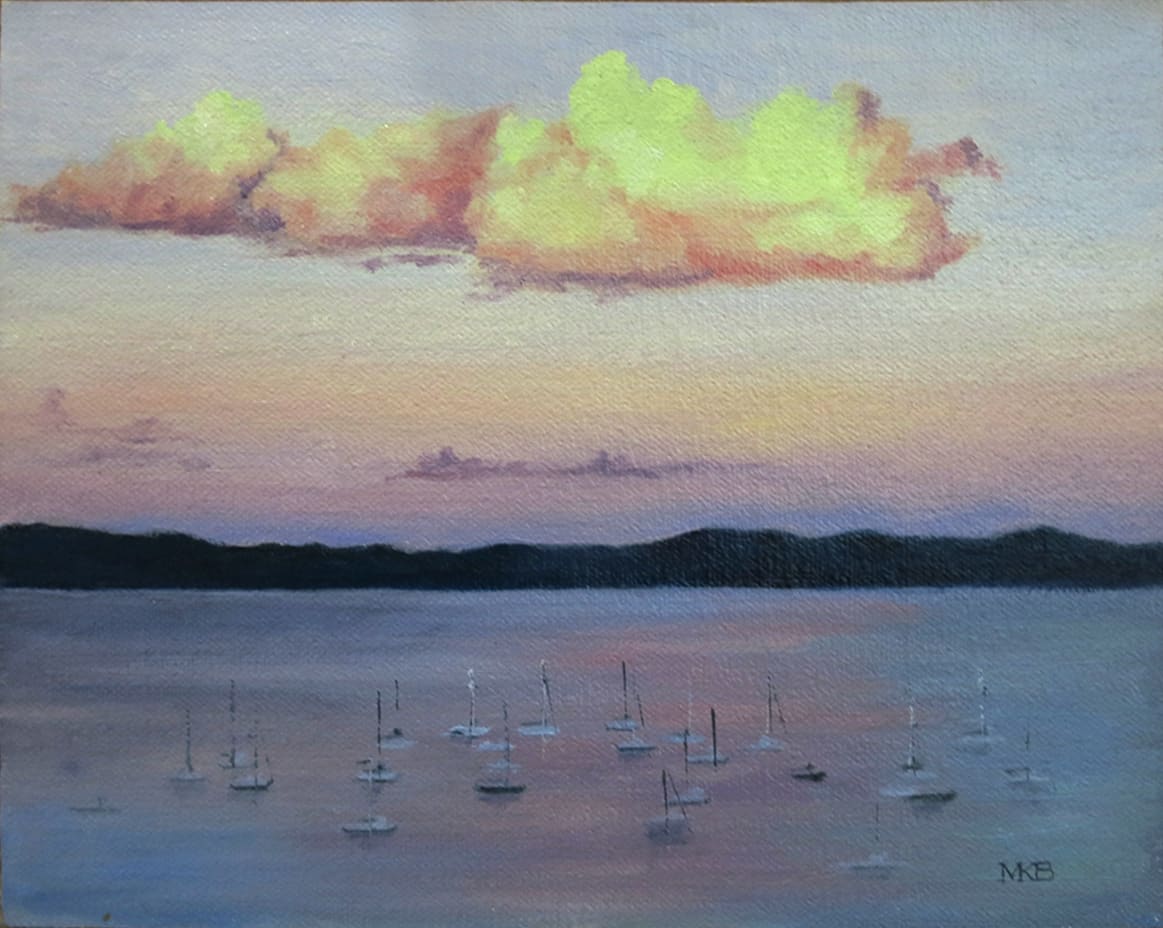 Hudson River Evening by Mary Bryson 