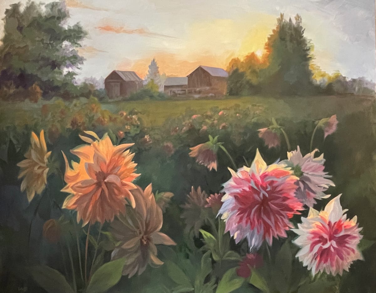 Dahlia Farm Sunset by Mary Bryson, Image 1.