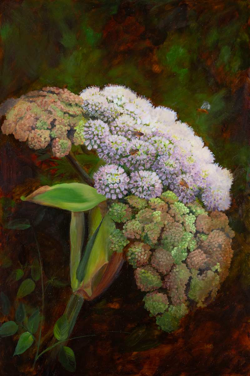 Angelica with Bees by Mary Bryson 