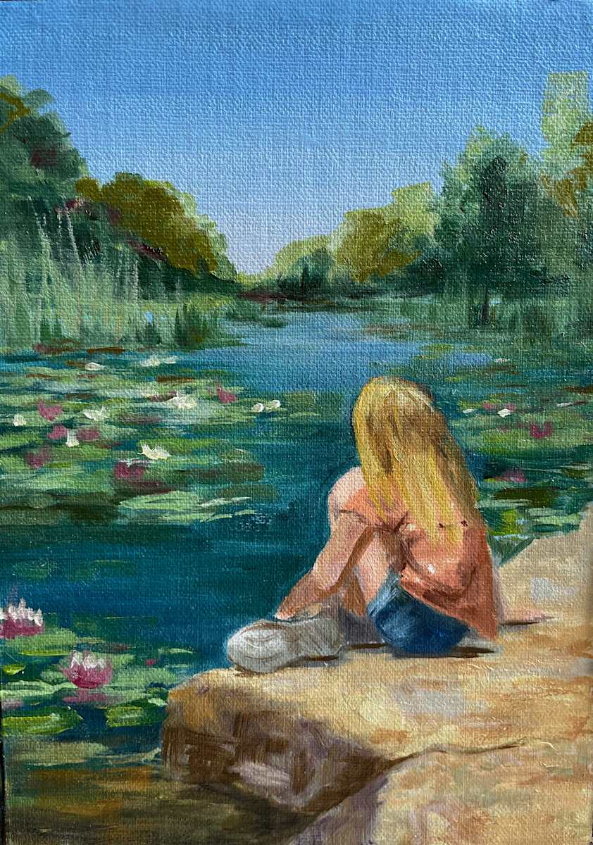 Contemplating Lilies by Mary Bryson, Image 1.