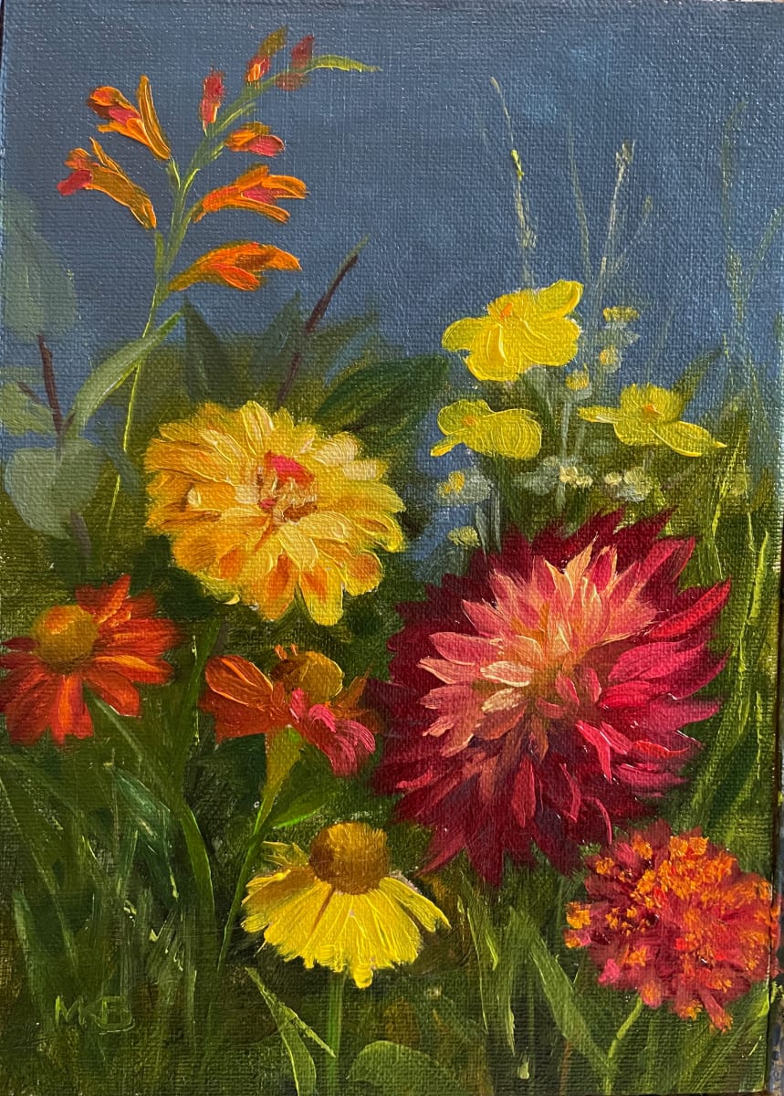 Zinnia Party by Mary Bryson 