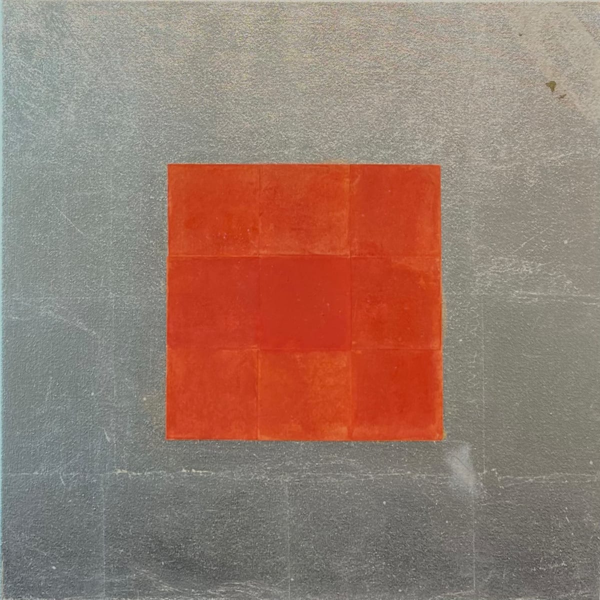 SILVER WITH WARM RED SQUARE by Maria Cerro, Image 1.