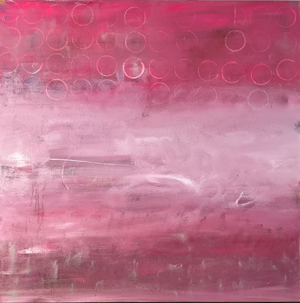 Find Bliss In Being. by Britt Michaelian  Image: Healing for:
Heart chakra: Loving relationships 
with self and others
 
 
Mixed Media:
Reiki, Sedona energy vortex soil, Selenite, Amethyst, Rose Quartz, Aventurine, Blue Apatite, Rainbow Fluorite, Thulite, Acrylic on canvas
