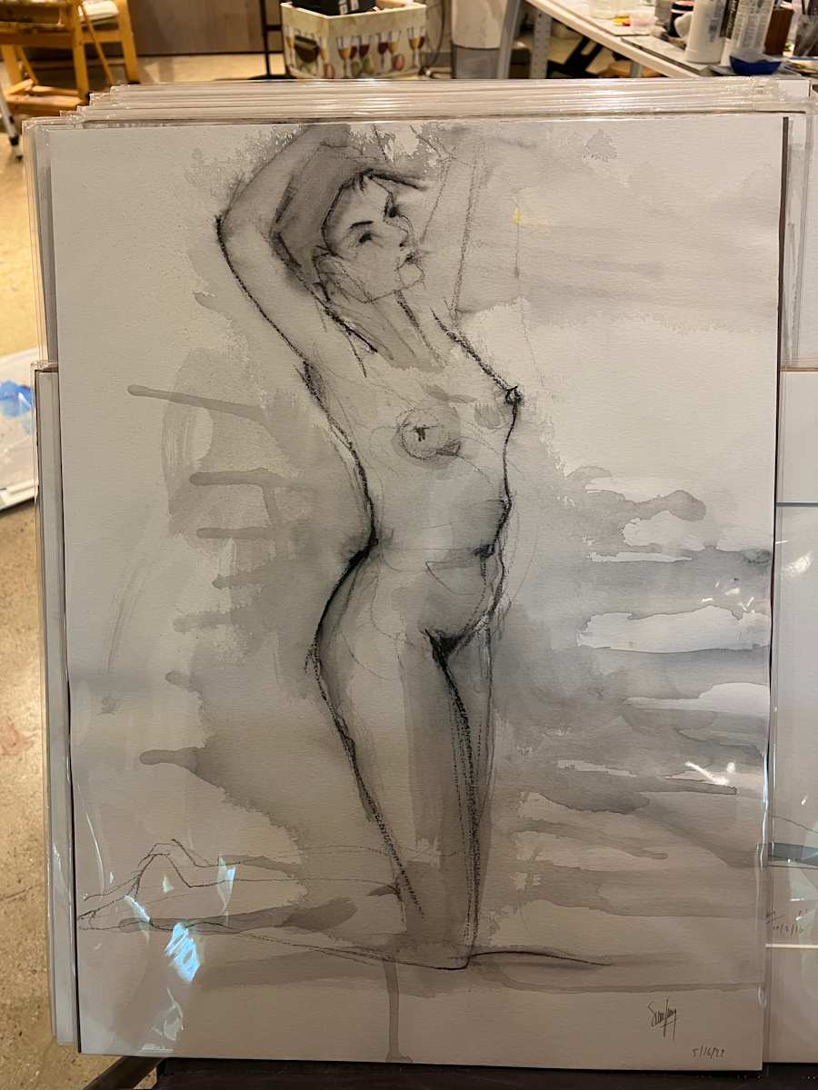 Lady on her knees by Eric Saint Georges 