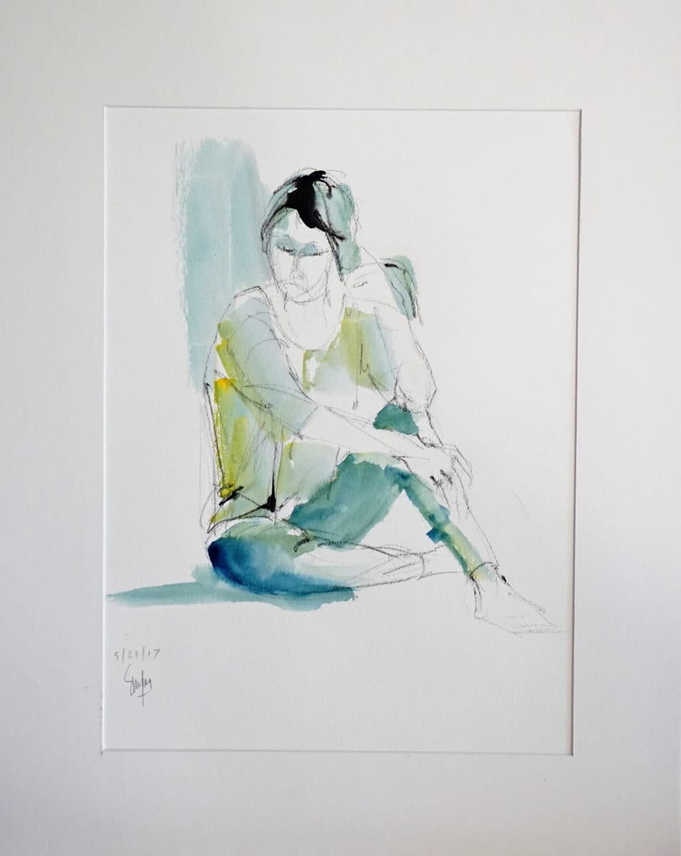 Girl Sitting by Eric Saint Georges 