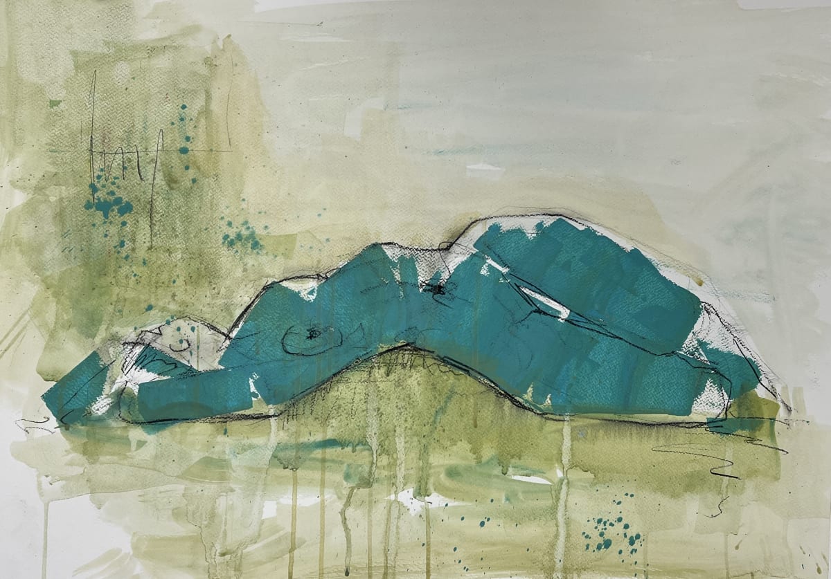 Reclining in Blue 1 by Eric Saint Georges 