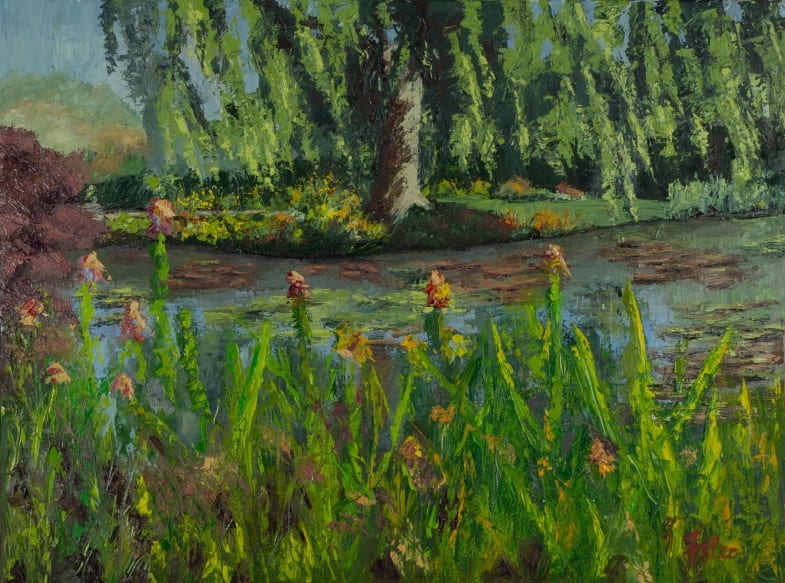 Claude Monet's Giverny Pond by Linda Riesenberg Fisler  Image: Another tranquil area of the lily pond in Giverny. 