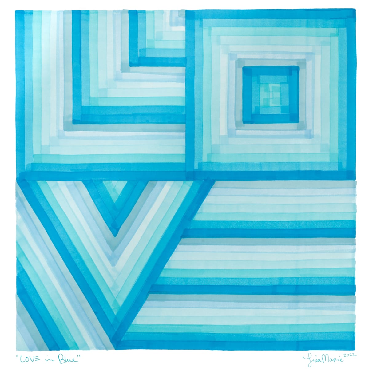 5th Chakra Color:  LOVE in Blue by Lisa Marie Studio 