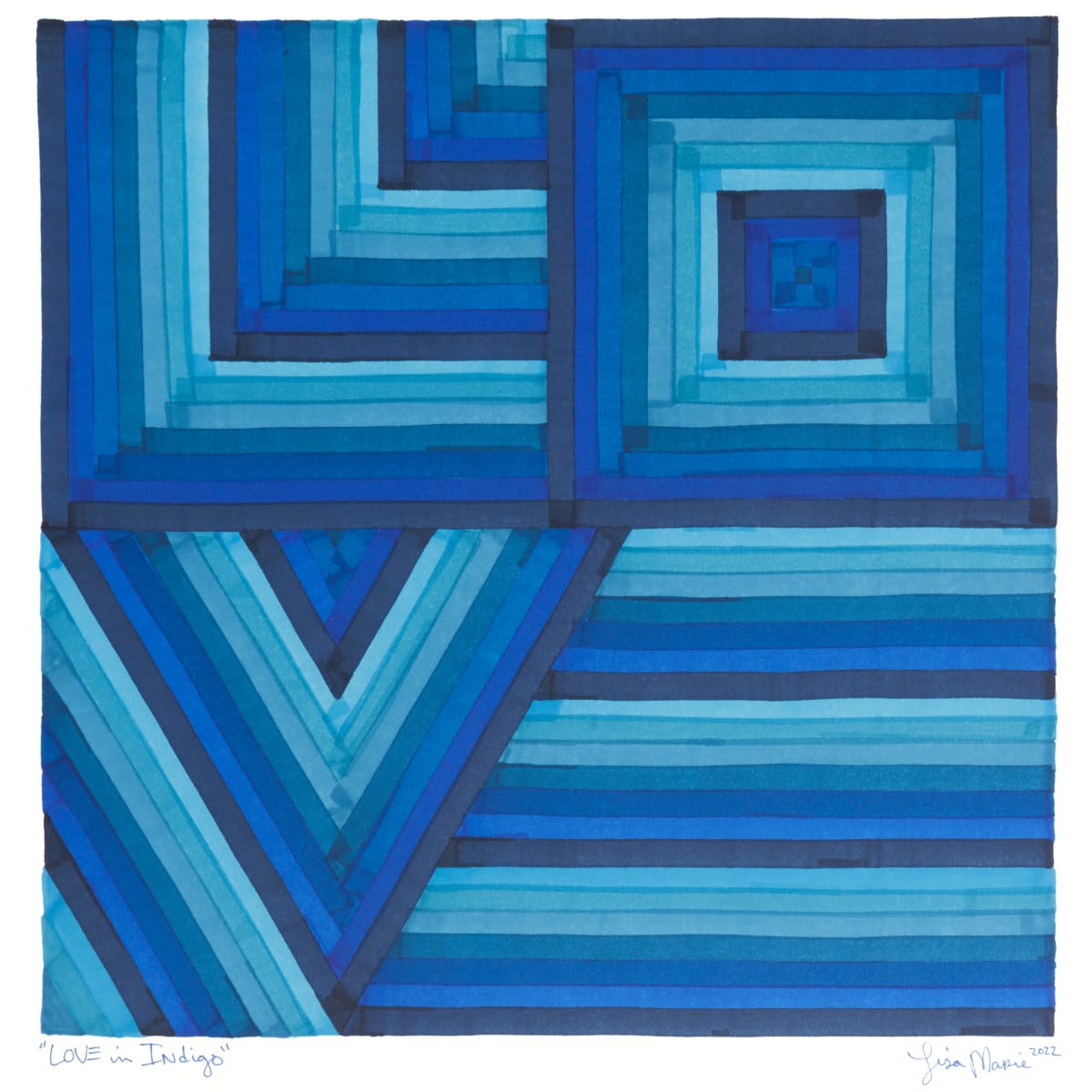 6th Chakra Color:  LOVE in Blue by Lisa Marie Studio 