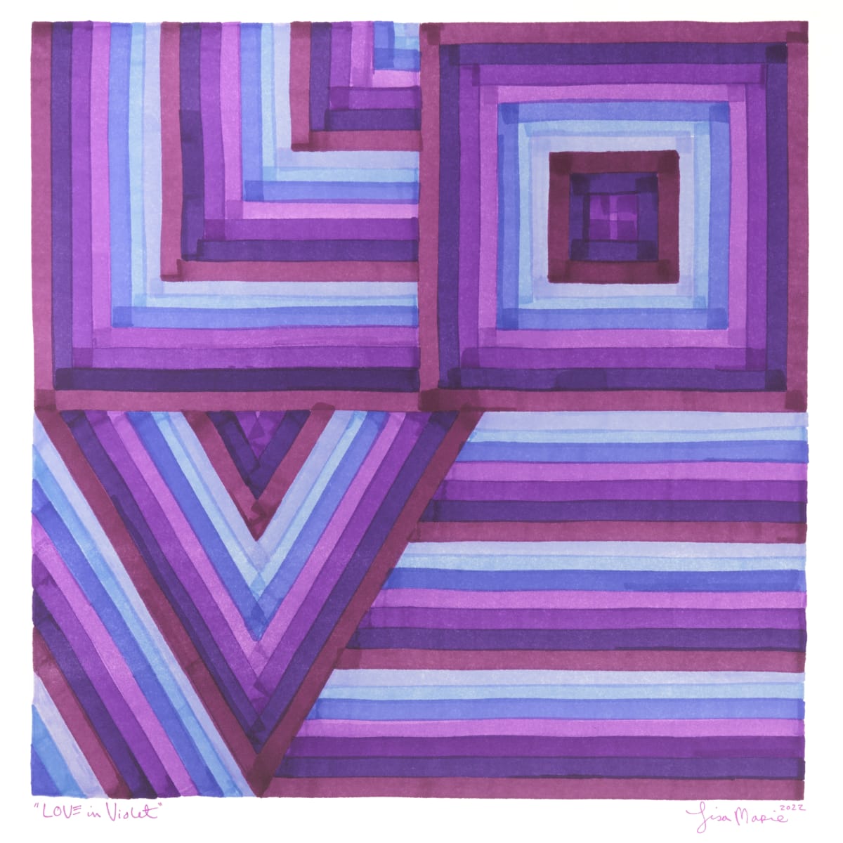 7th Chakra Color:  LOVE in Violet by Lisa Marie Studio 